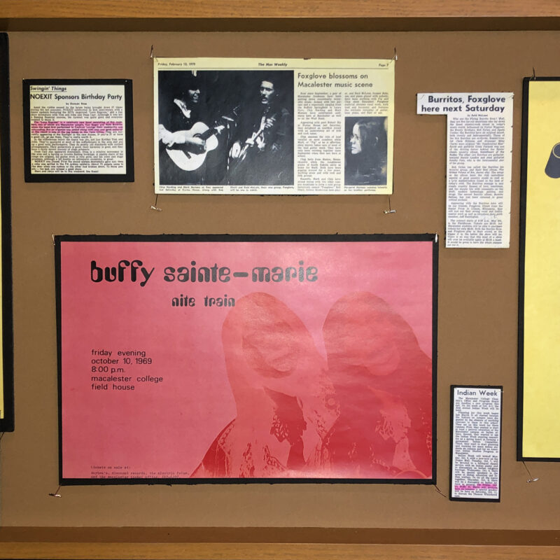 Class of 1970 archives exhibit case 2 concert posters